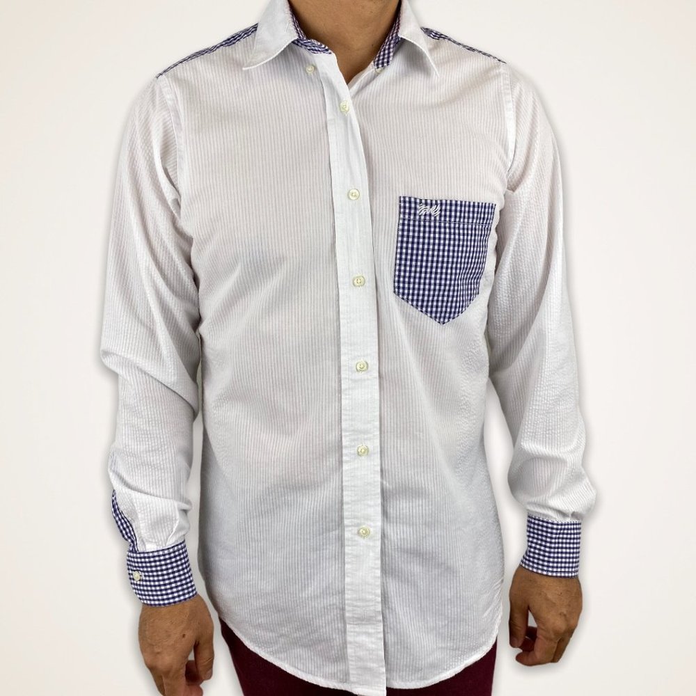Men Long Sleeve Button Down Shirt
